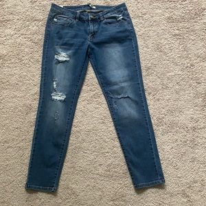 28” inseam rip jeans with stretch - 30